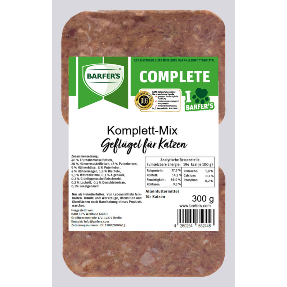 Komplett-Mix Geflügel für Katzen