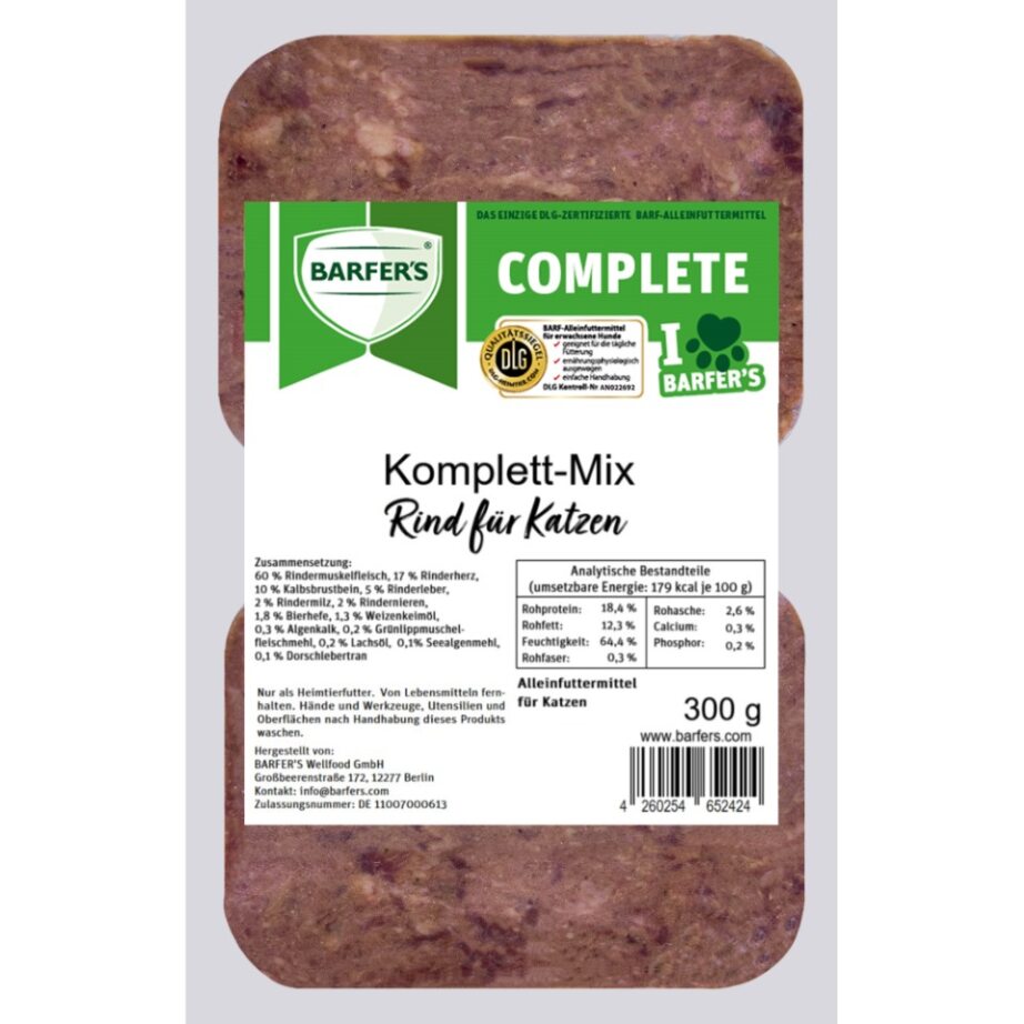 Komplett-Mix Rind für Katzen