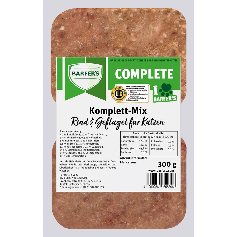 Komplett-Mix Rind & Geflügel für Katzen