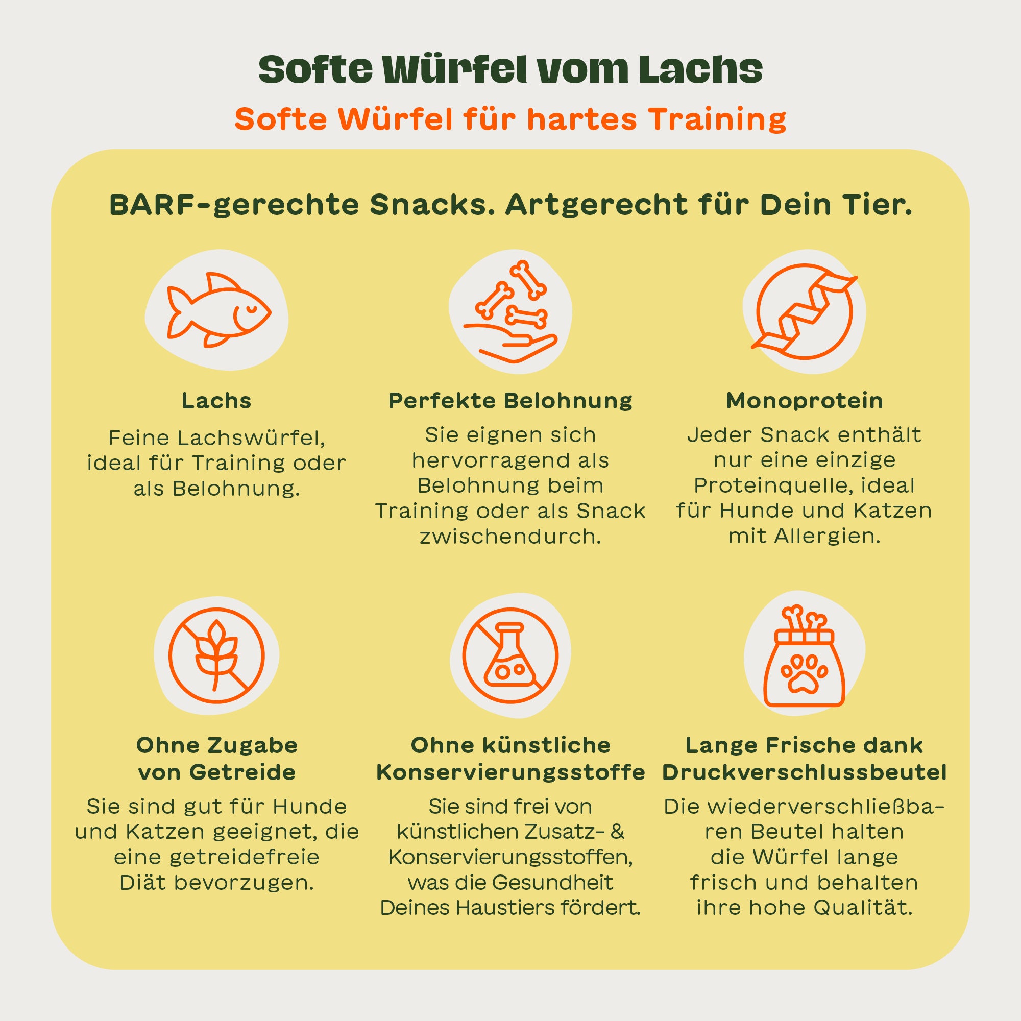 Softe Würfel vom Lachs